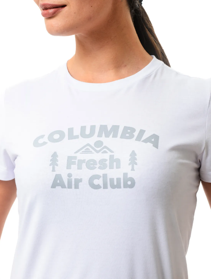 Camiseta Columbia Outdoors Club Fem - Branco