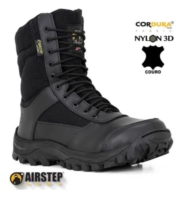  Bota Tática Airstep Army 8627-1 - Preta 