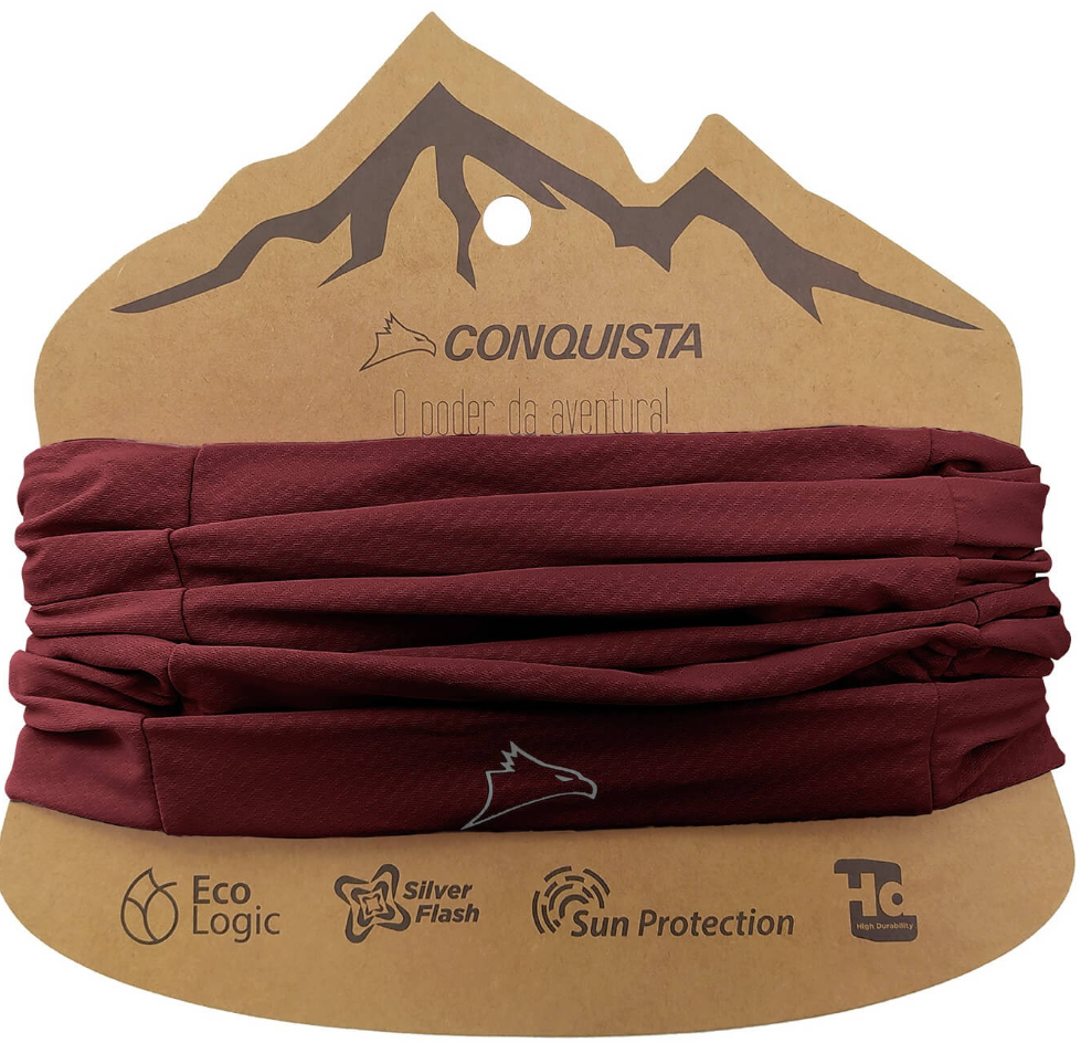 Bandana Conquista com Protecao Solar Dry Cool UPF50+ -  Vinho