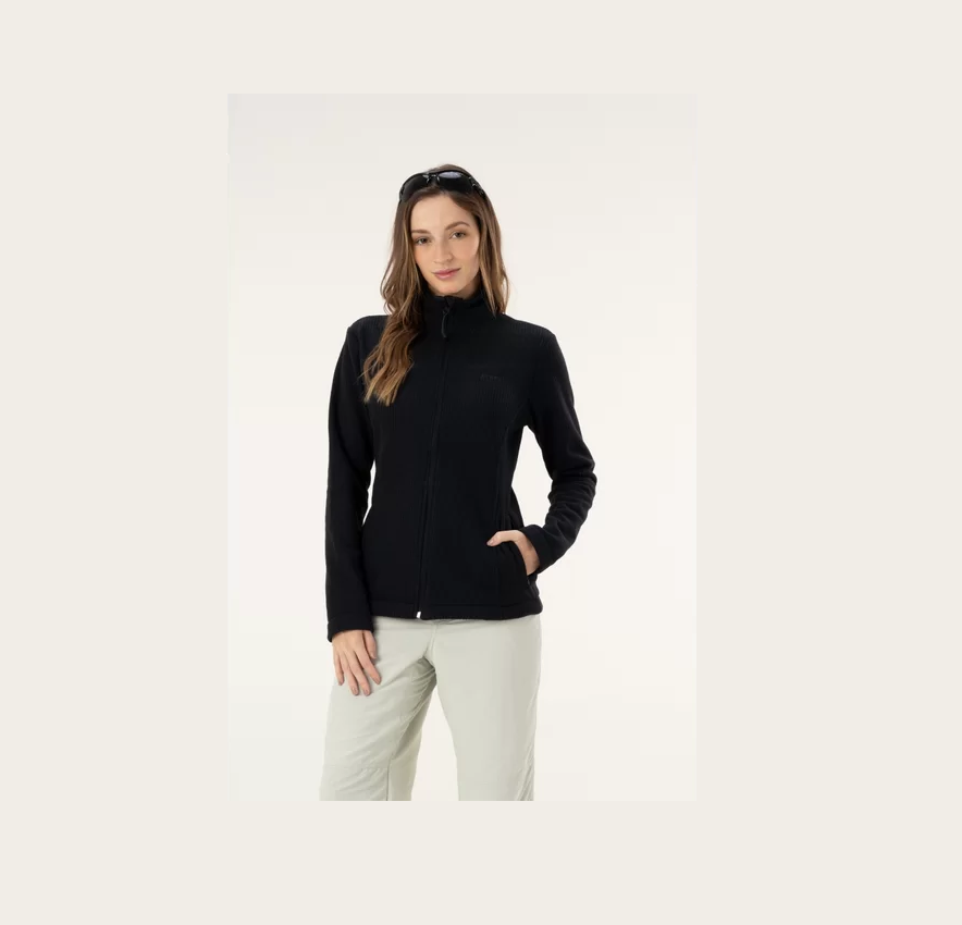 Jaqueta Fleece Alpen Feminina Chance - Preto