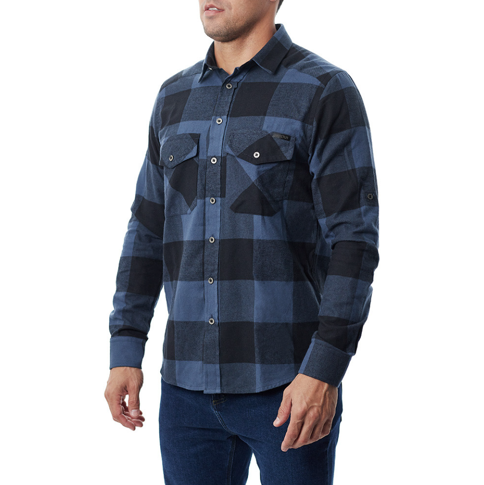 Camisa Invictus Lumberjack Grid Flanela - Azul