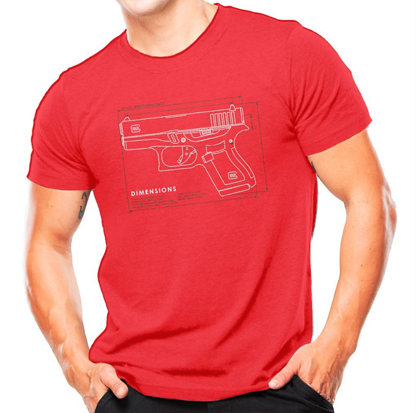 Camiseta Atack Militar Glock G43 - Vermelho