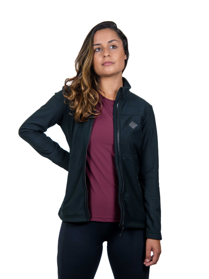 Jaqueta Fleece Conquista Glaciar Fem - Preto 