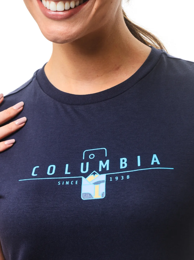 Camiseta Columbia Nature Rules Fem - Azul Marinho