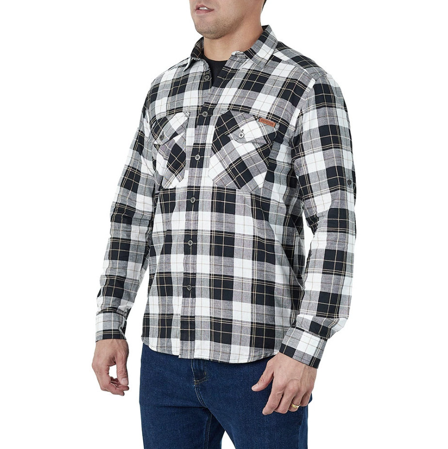 Camisa Invictus Lumberjack Summer ML - Preto/Branco/Caqui