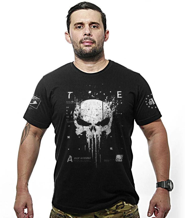 Camiseta Militar Team Six New Punisher - Preta