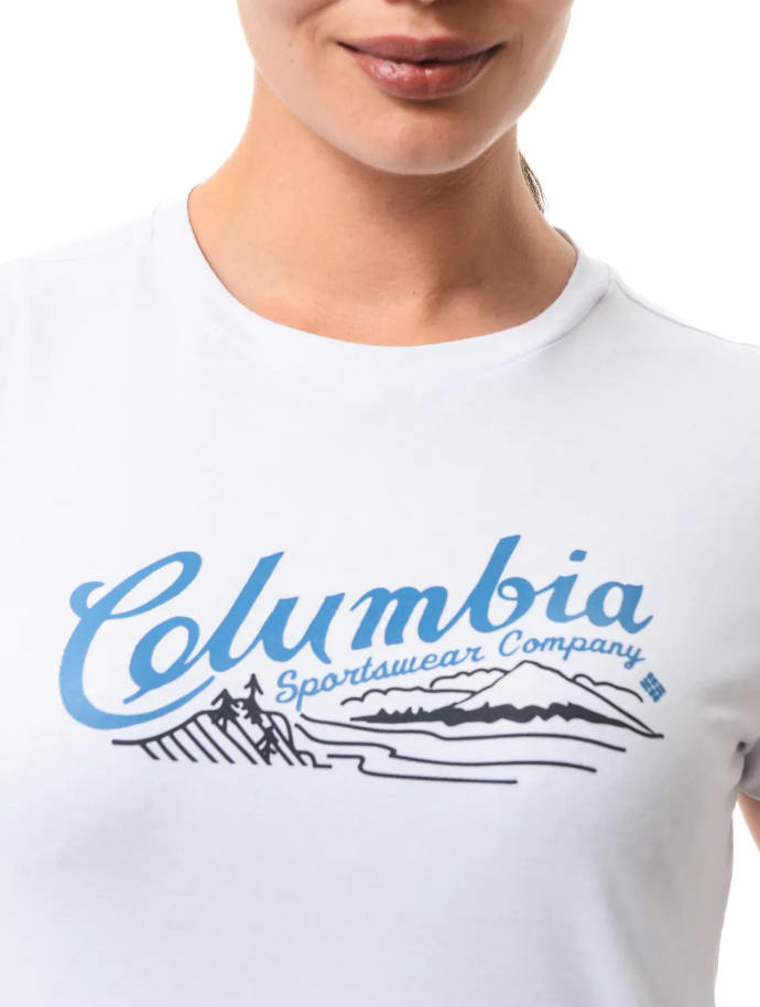 Camiseta Columbia Simply Scripted Fem - Branco