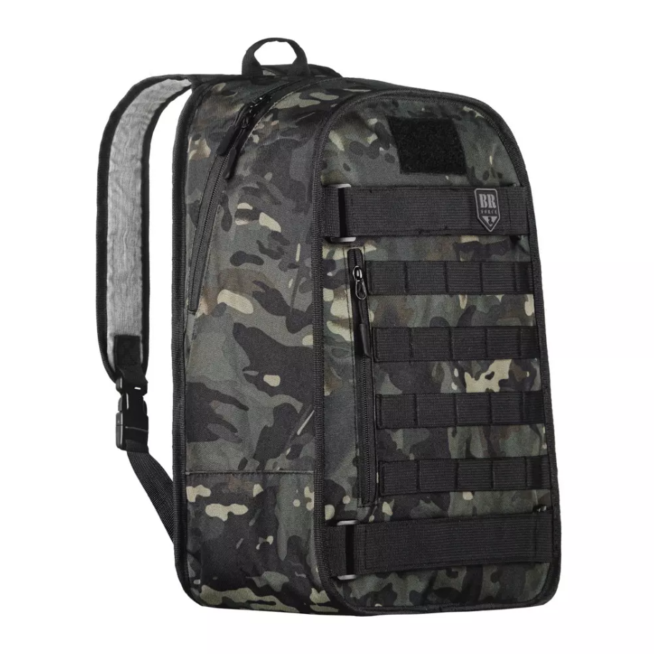 Mochila Br Force Sentinela - Cinza e Camuflado Multicam Black