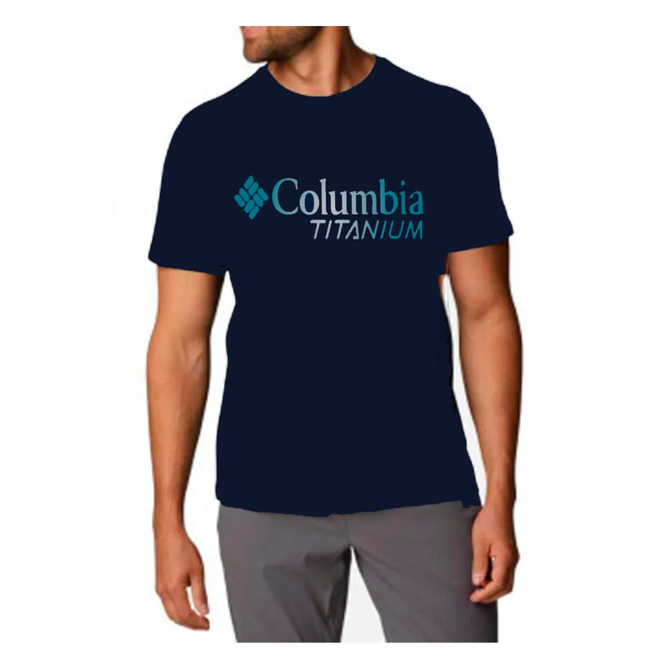 Camiseta Columbia Neblina Titanium Burst M/C Masc - Azul Marinho