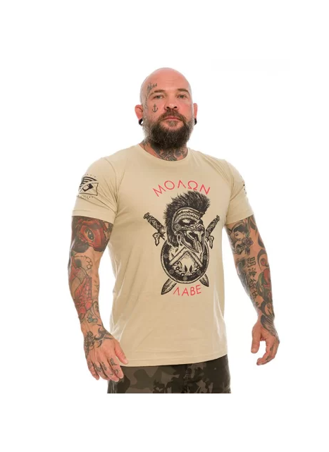 Camiseta Team Six Molon Labe - Caqui