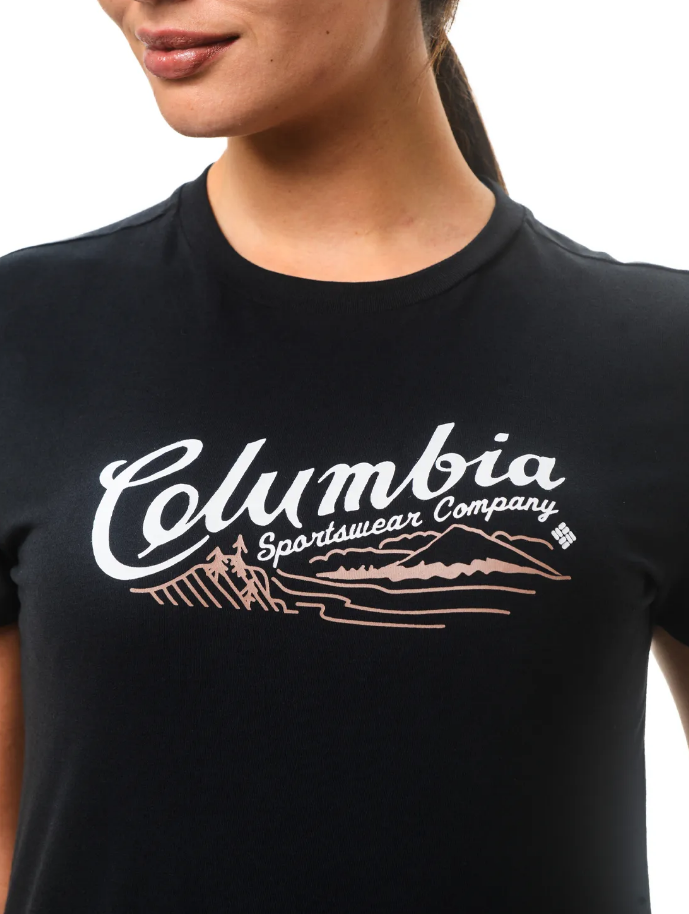 Camiseta Columbia Simply Scripted Fem - Preto